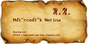 Márcsák Nerina névjegykártya